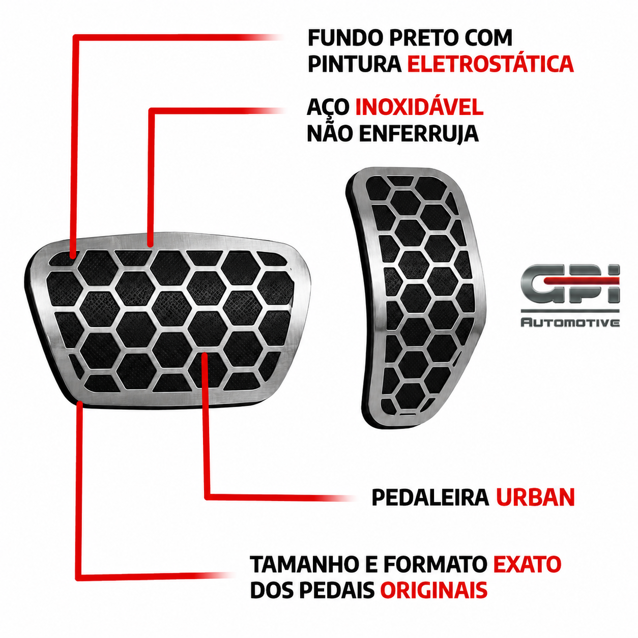 Pedaleira Urban Inox Toyota Yaris e Etios