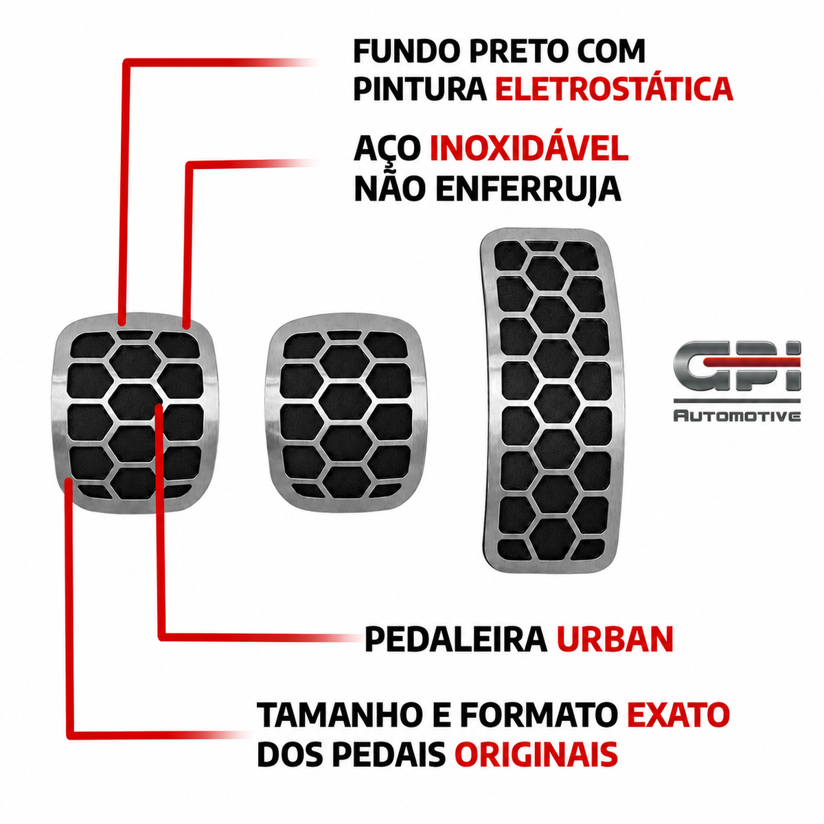 Pedaleira em aço inox Renault Captur Oroch Duster (2012 2020) Urban MT Todos os anos