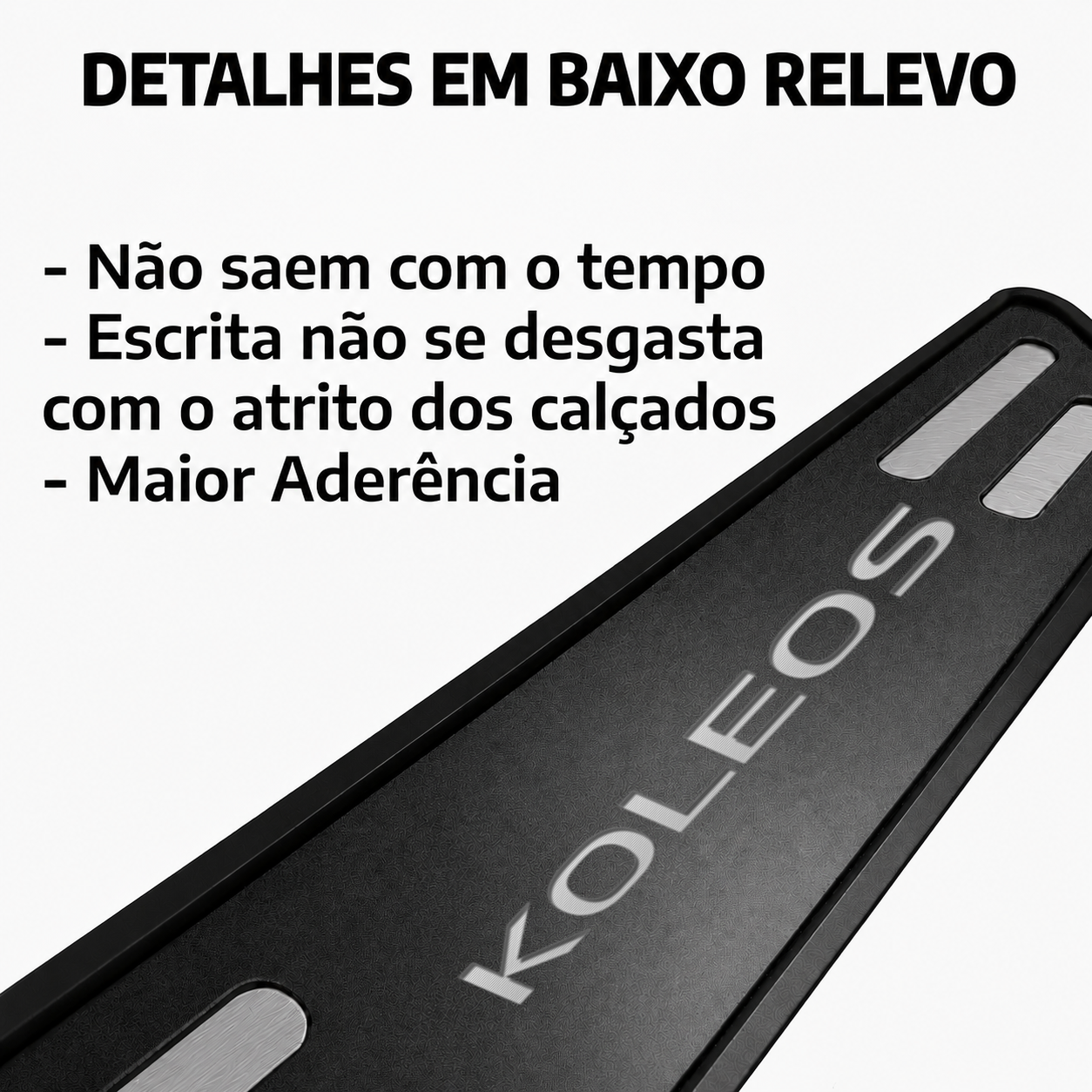 Kit soleira baixo relevo em aco inox Koleos - BLACK