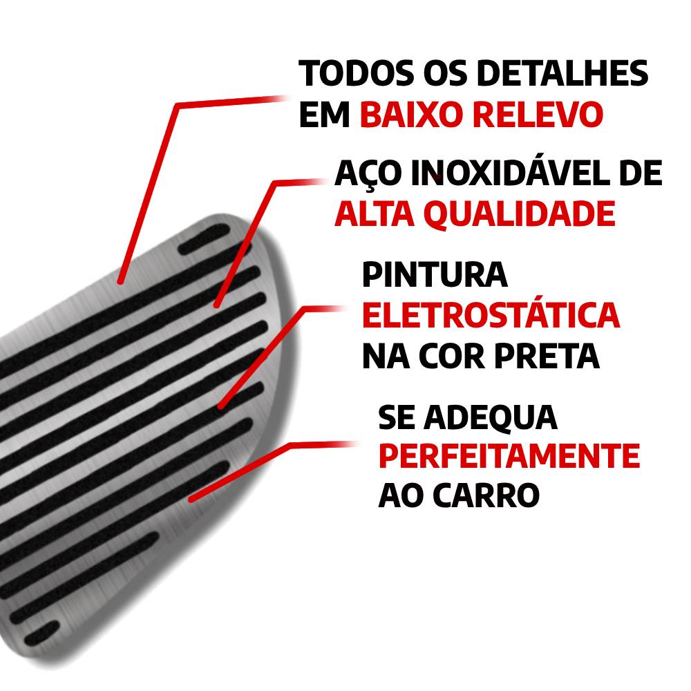 Descanso E Pedaleira Lisa Mt Citroen C3 2022 Em Diante - 4
