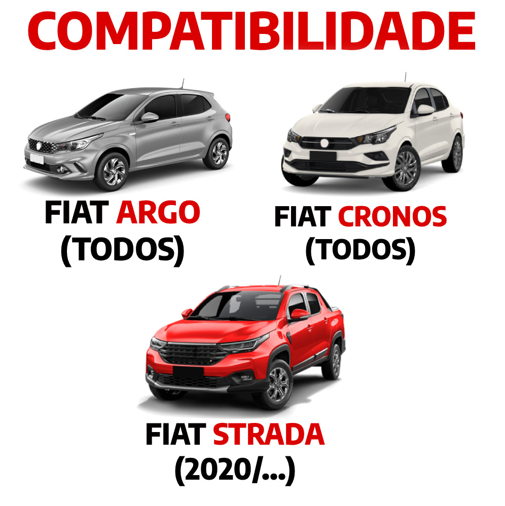 Descanso de Pé em Aço Inox Fiat Argo / Cronos / Strada Urban