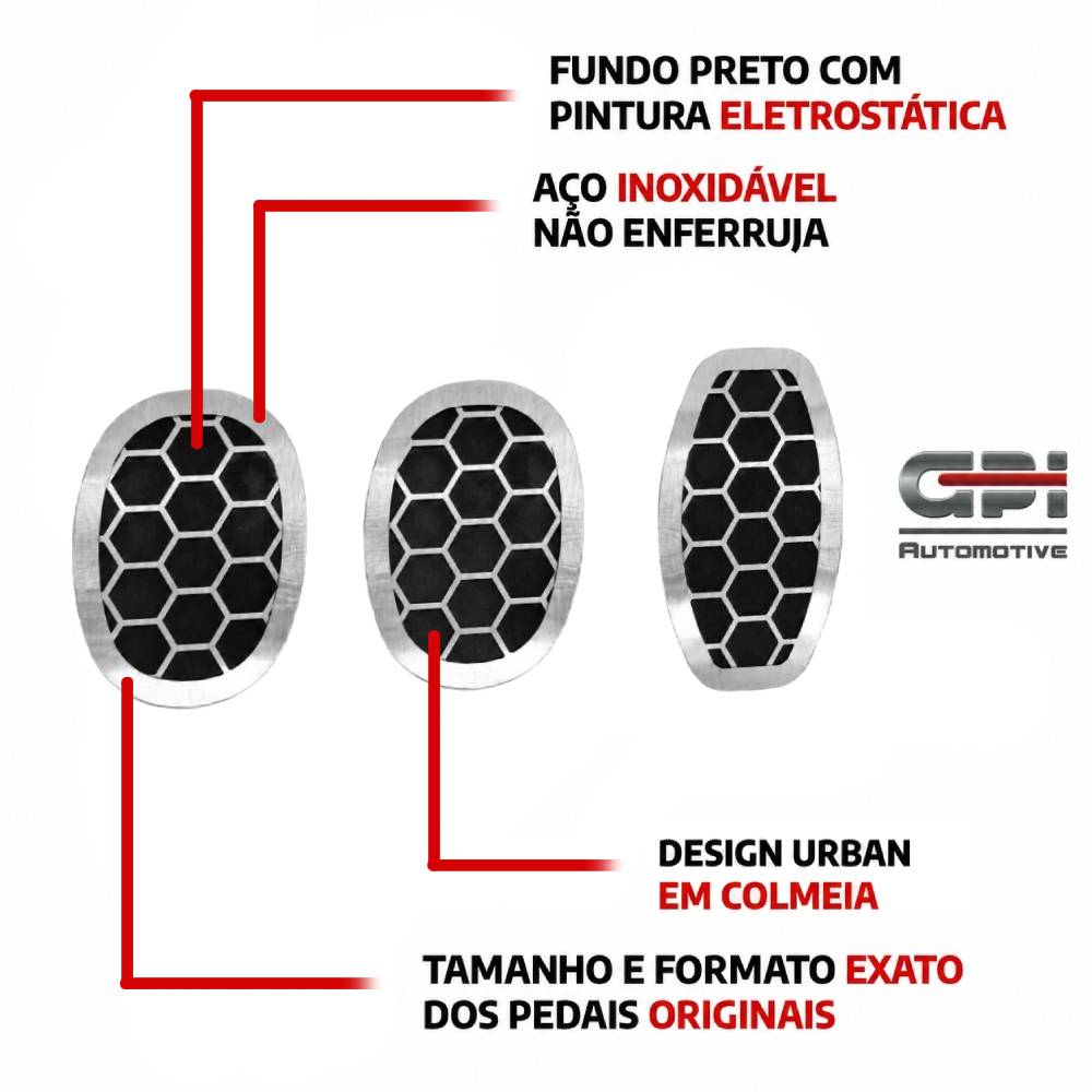 Pedaleira em aço inox Fiat Strada Cronos Argo Grand Siena Palio (13 19) Mobi Urban MT Todos os anos