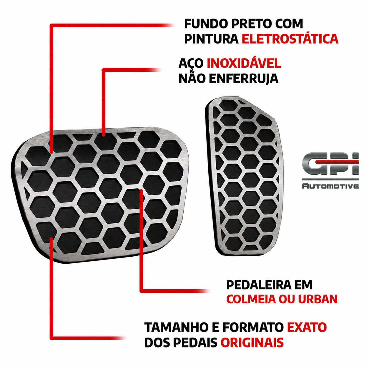 Pedaleira em Aço Inox Nissan Kicks/Versa Automática Urban