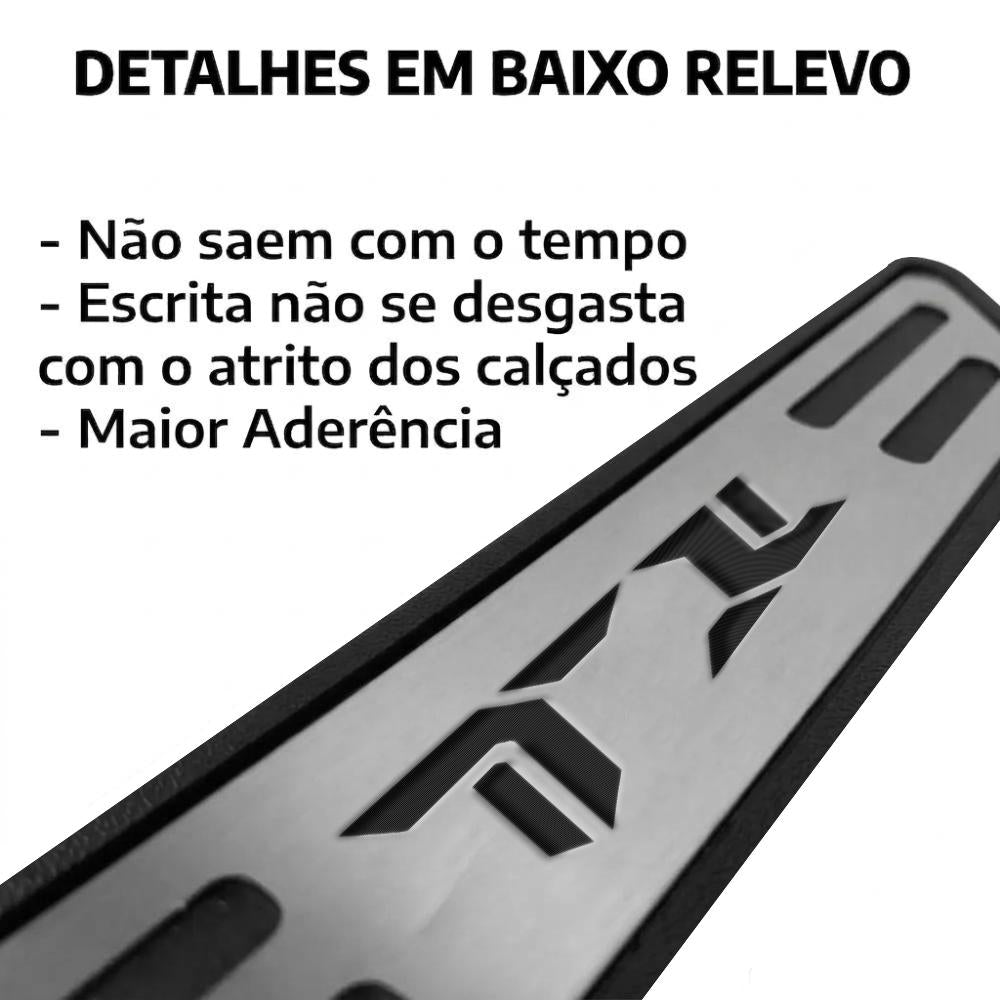 Kit soleira baixo relevo T1 em aço inox