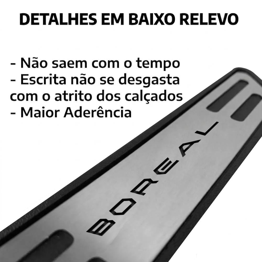 Kit soleira baixo relevo Boreal em aço inox