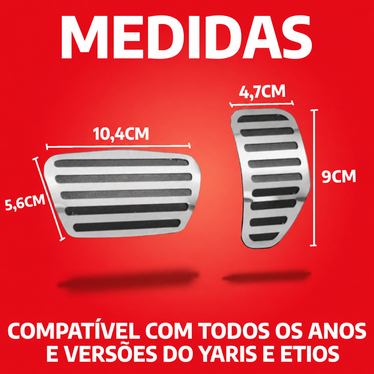 Descanso E Pedaleira Lisa At Toyota Yaris - 5