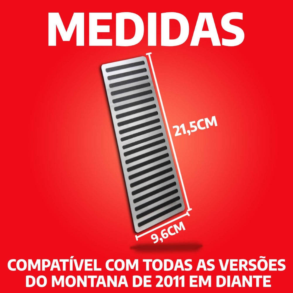 Descanso E Pedaleira Lisa Mt Chevrolet Montana 2011 Em Diante - 7