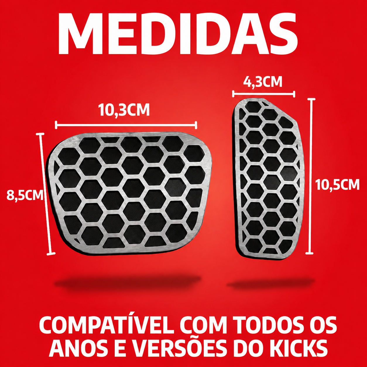 Pedaleira em Aço Inox Nissan Kicks/Versa Automática Urban