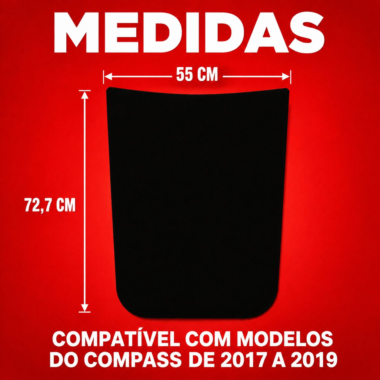 Adesivo para Capô Jeep Compass 2017/2019 Preto Fosco