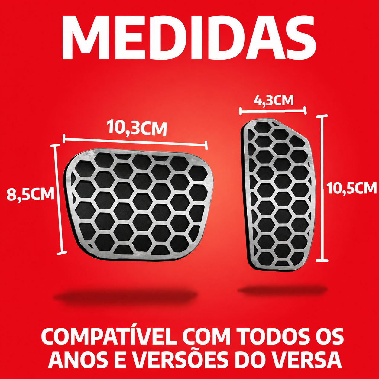 Pedaleira em Aço Inox Nissan Kicks/Versa Automática Urban
