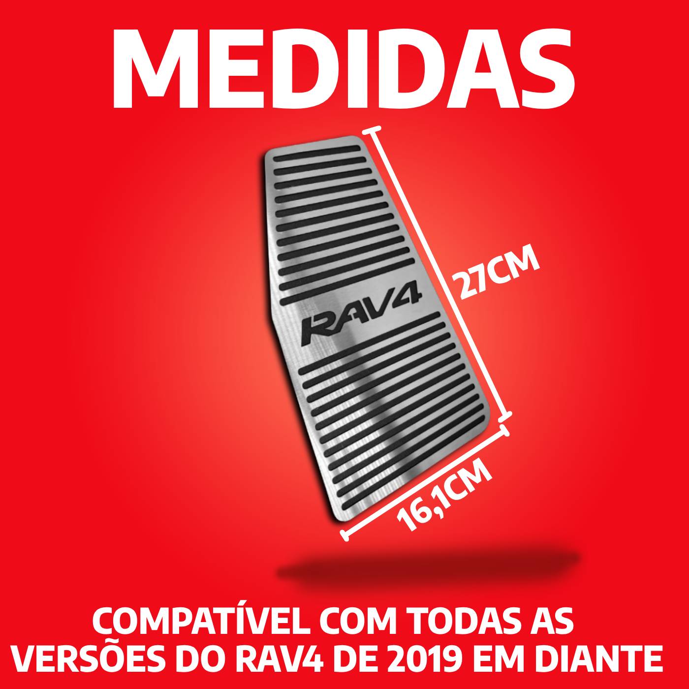 Kit Descanso de pé e soleira em Aço Inox para Toyota RAV4