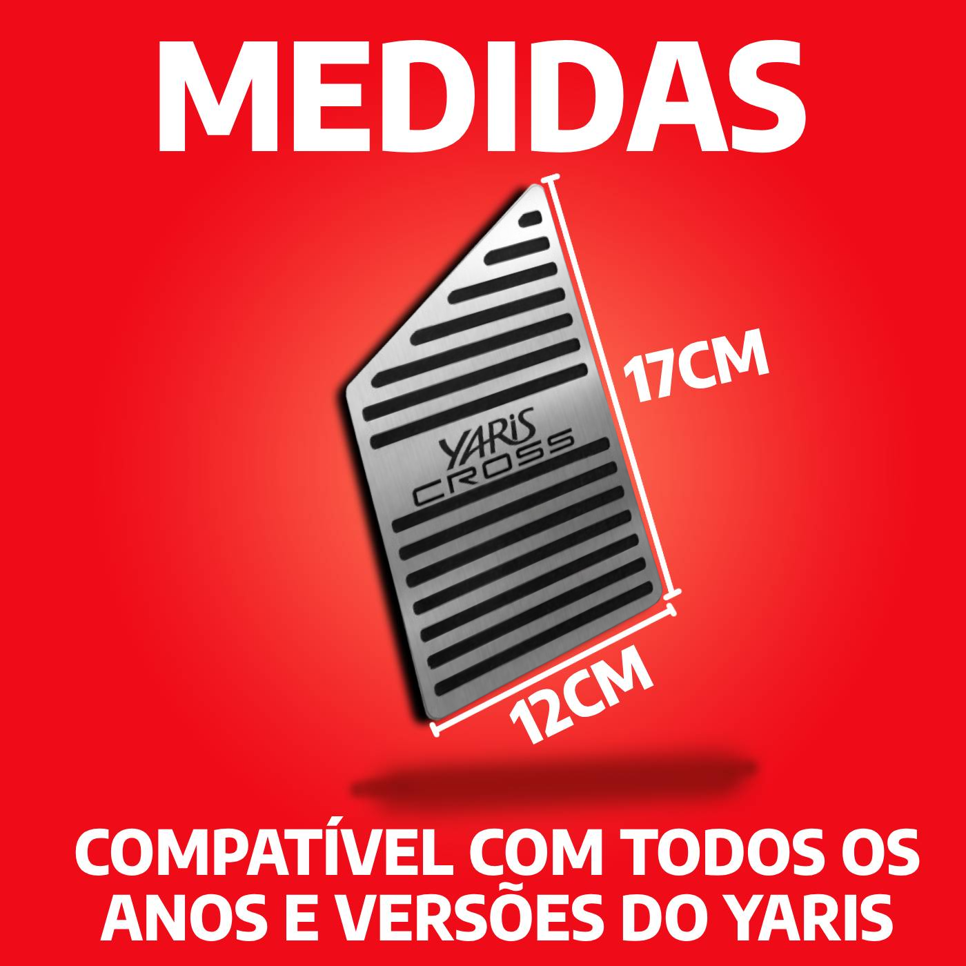 Descanso de Pé em Aço Inox Toyota Yaris Cross