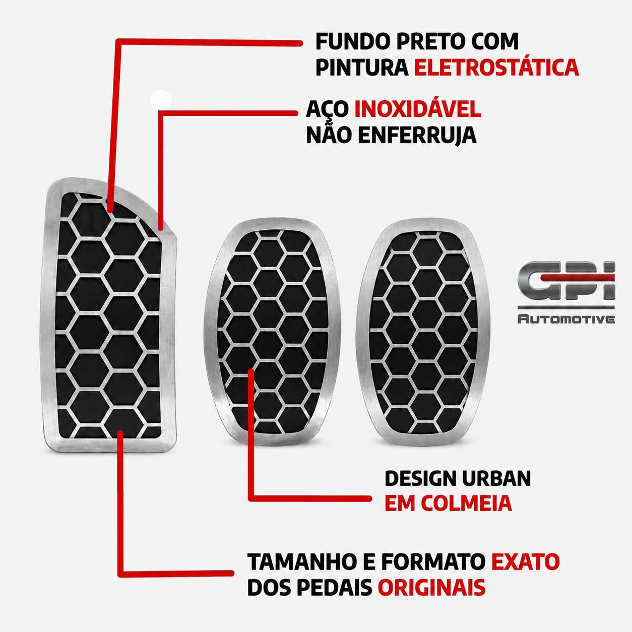 Pedaleira em Aço Inox Citroën C3 2022 em Diante Manual Urban