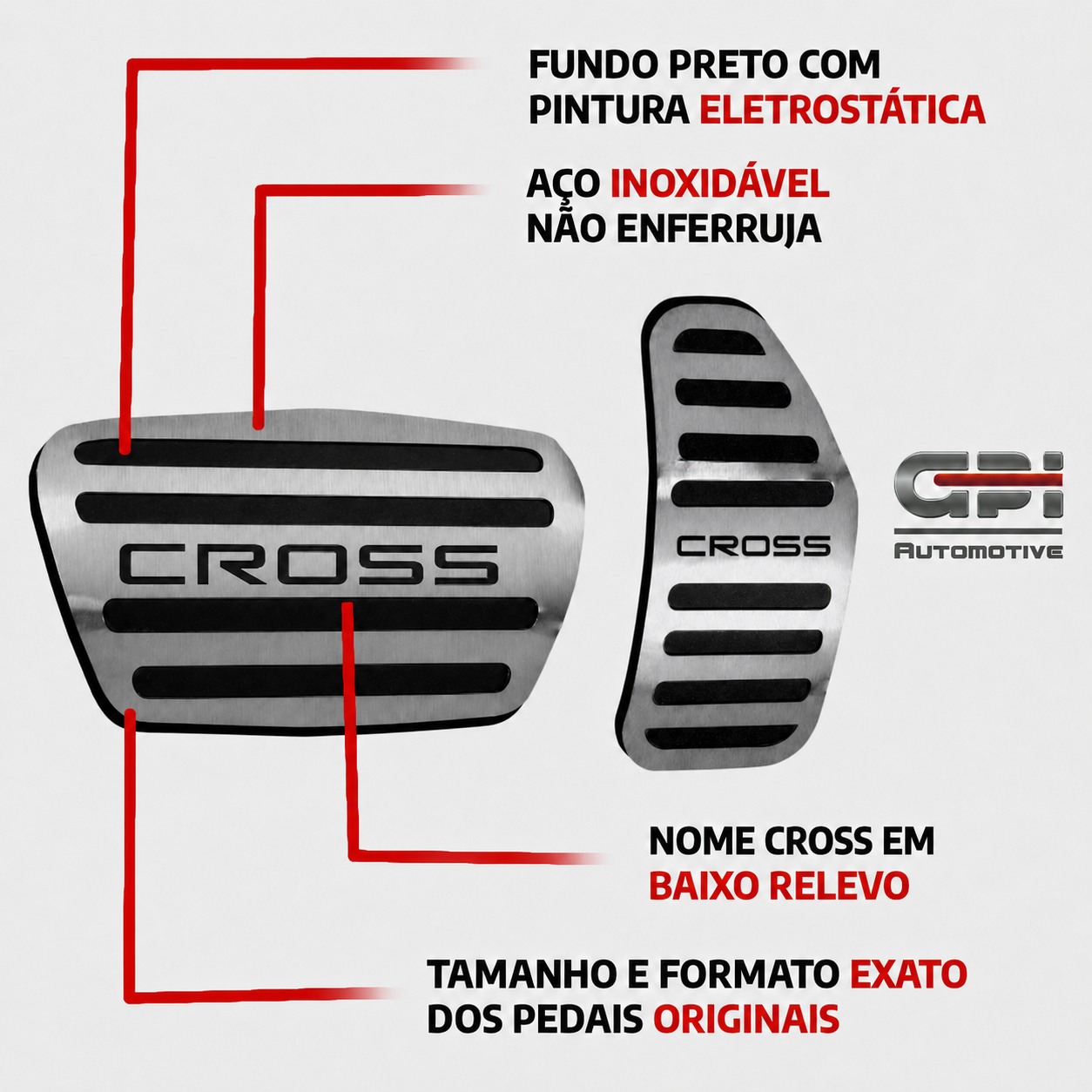 Pedaleira em aço Inox Toyota Yaris Cross