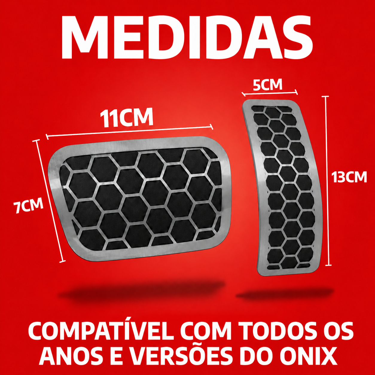 Pedaleira Chevrolet Onix Prisma Cobalt Cruze Tracker Spin Joy Joy Plus Automático Urban