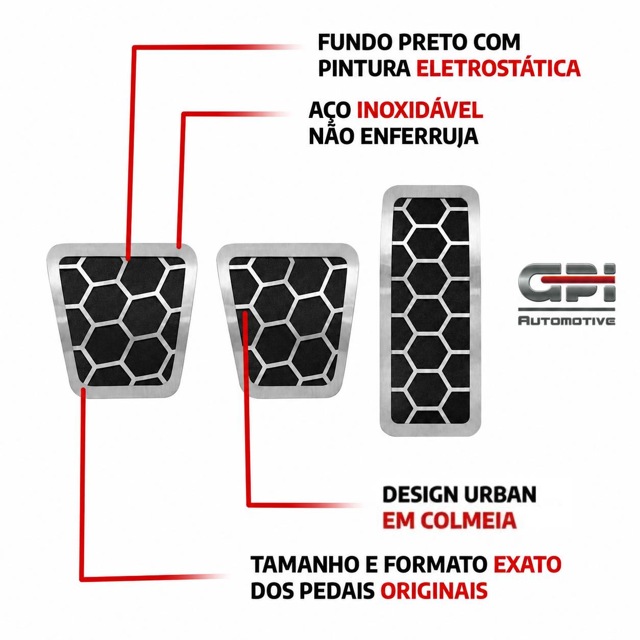 Pedaleira Hyundai Creta / HB20 / HB20S / HB20X Manual Urban