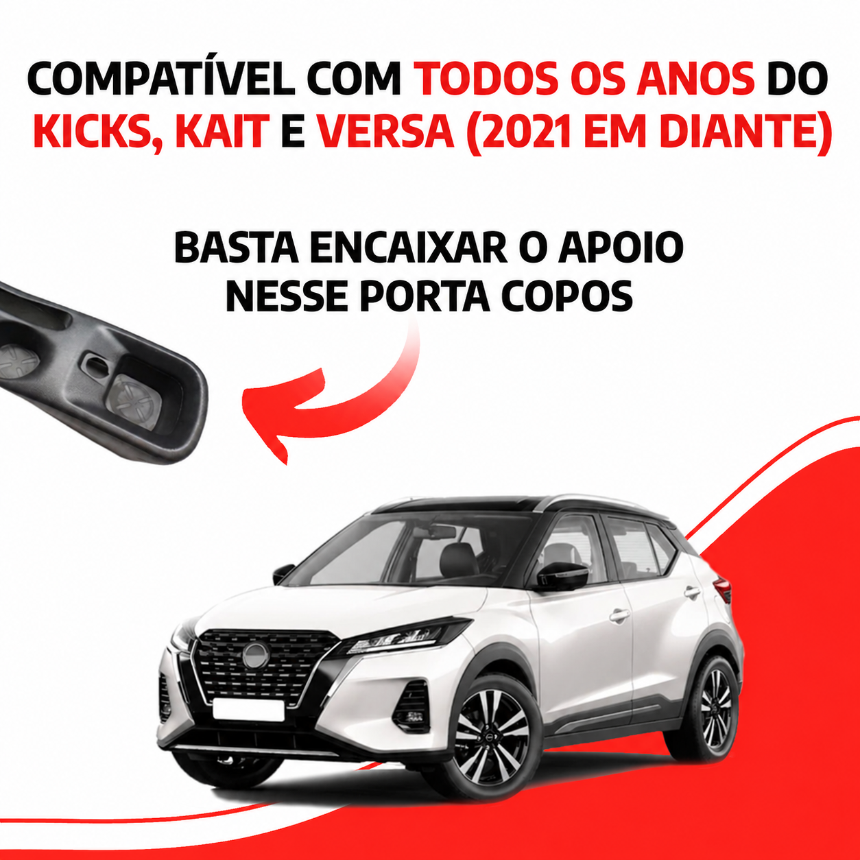 Apoio de Braço Nissan Kicks / Versa / Kait