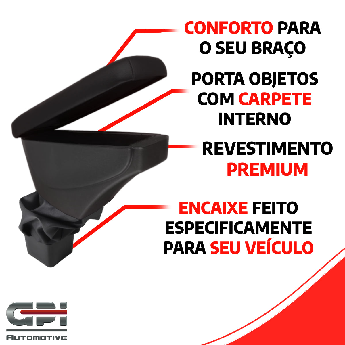 Apoio de Braço Nissan Kicks / Versa / Kait