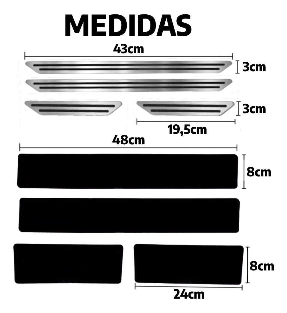 Soleira baixo relevo Toyota Yaris