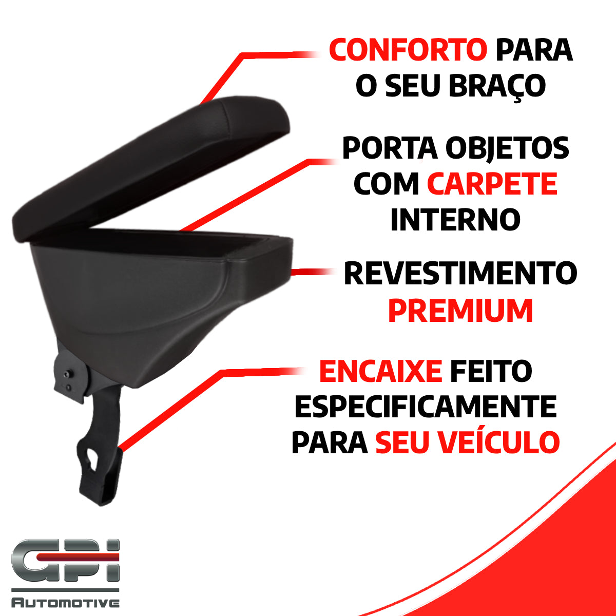 Apoio de Braço Volkswagen Gol/Voyage/Fox/Saveiro