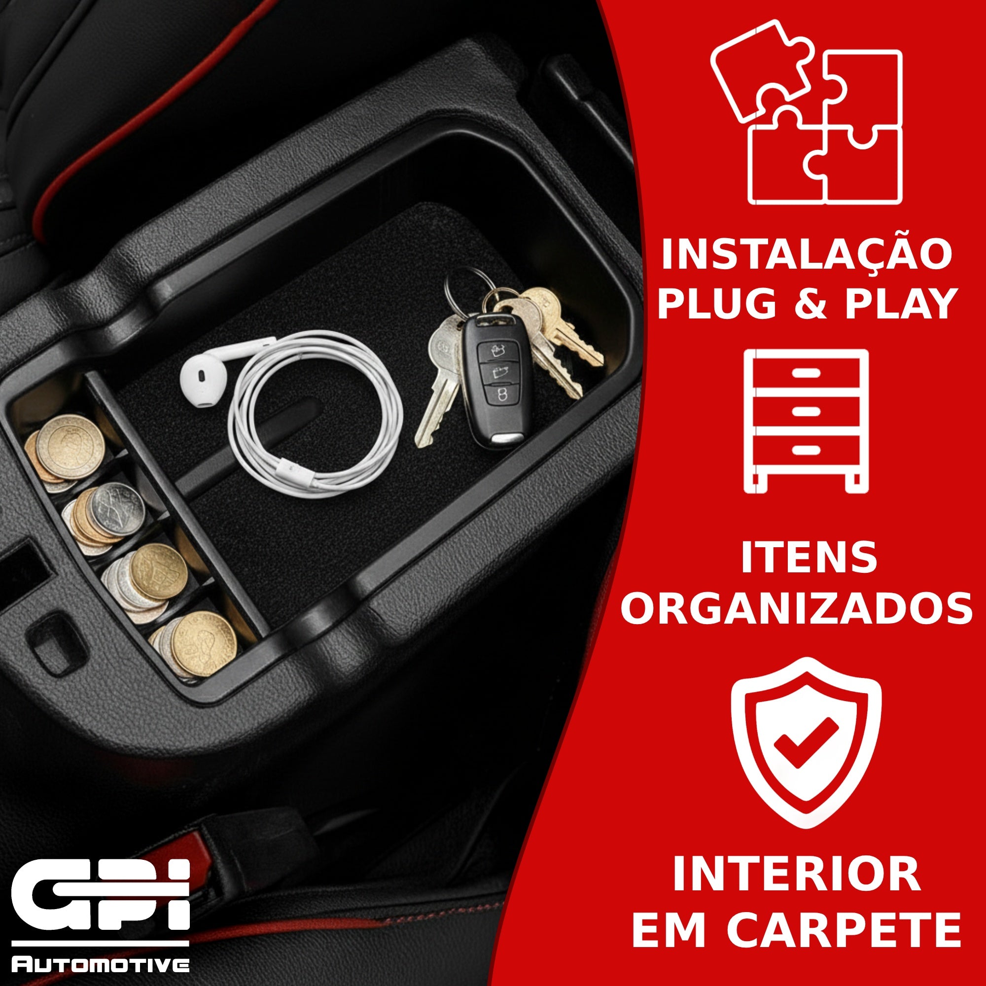 Acessório Organizador Porta Treco Jeep Compass 2017 A 2021