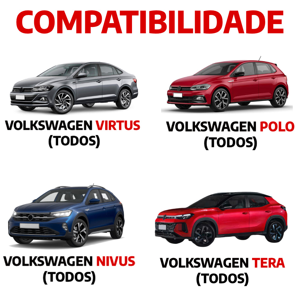 Descanso de Pé em Aço Inox Volkswagen Polo / Nivus / Virtus Urban