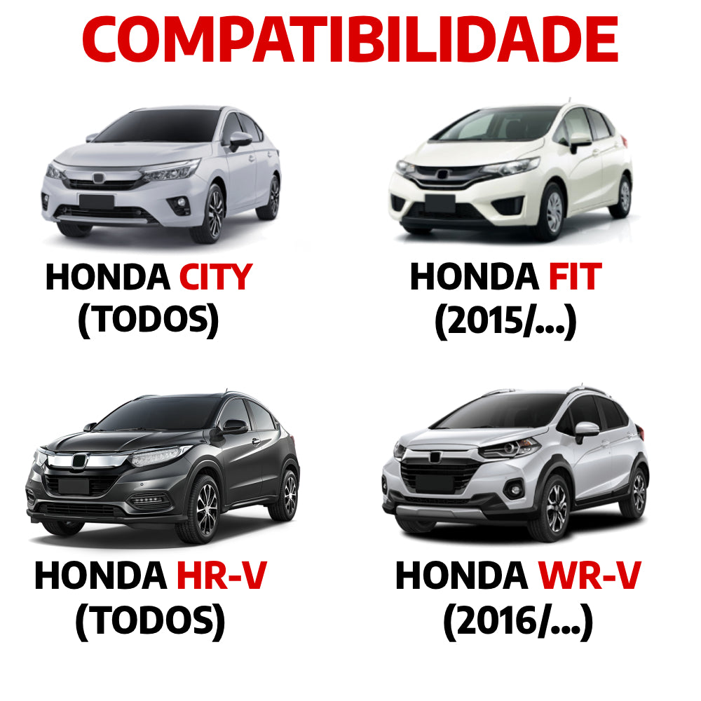 Descanso de Pé em Aço Inox Honda City / Fit / WR-V / HR-V Urban