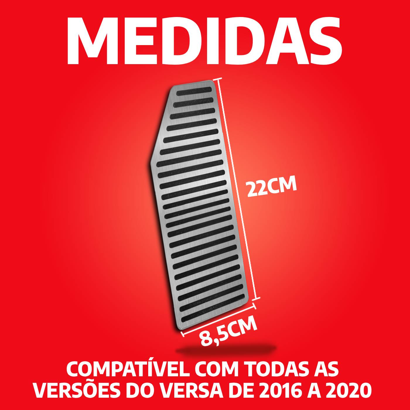 Descanso E Pedaleira Lisa Mt Nissan Versa 2016 A 2020 - 6