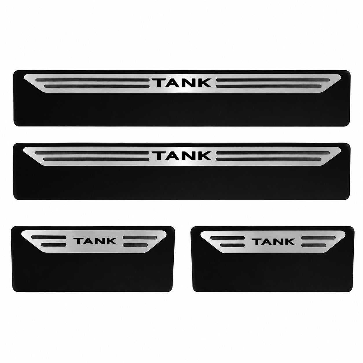 Kit soleira baixo relevo Tank 300 em aço inox