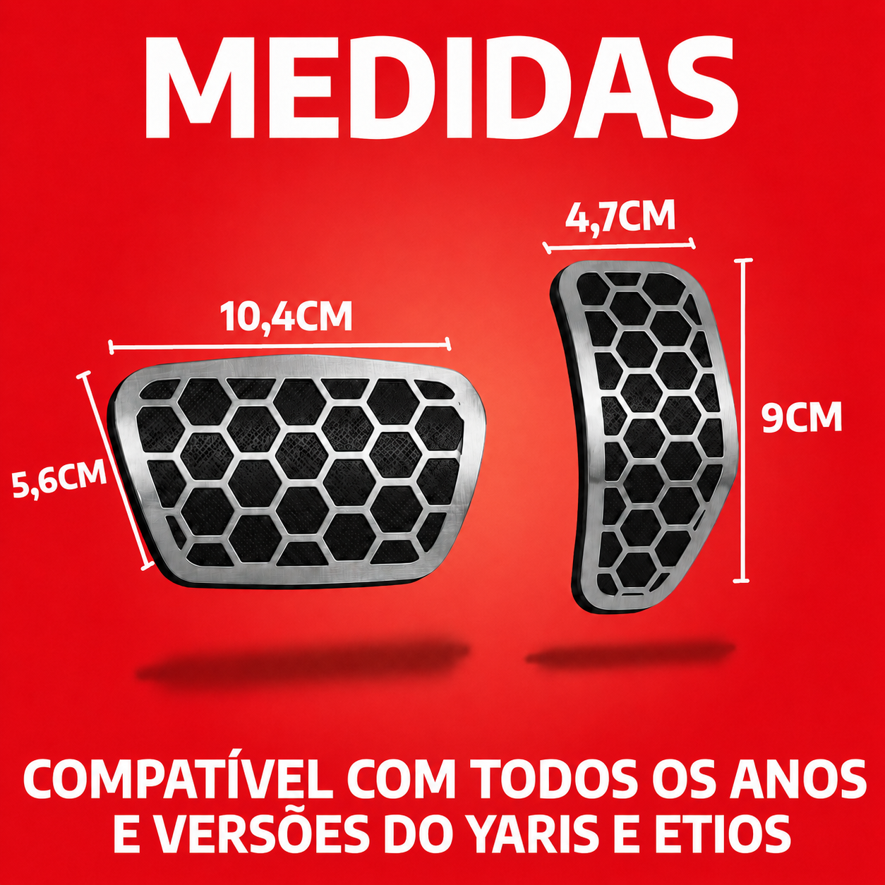 Pedaleira Urban Inox Toyota Yaris e Etios