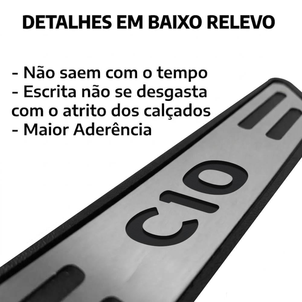 Kit soleira baixo relevo C10 em aço inox