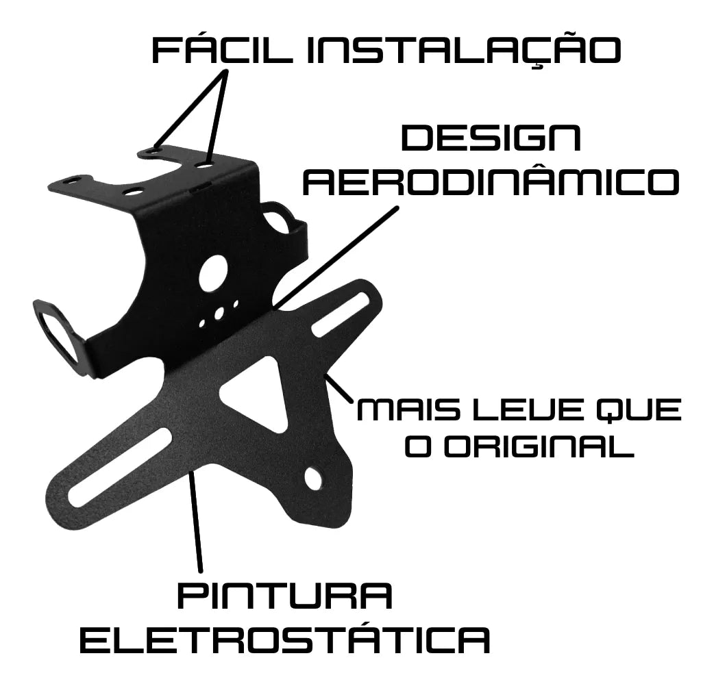 Eliminador De Rabeta Fz25 Fazer 250 2017 A 2023 Aço Carbono