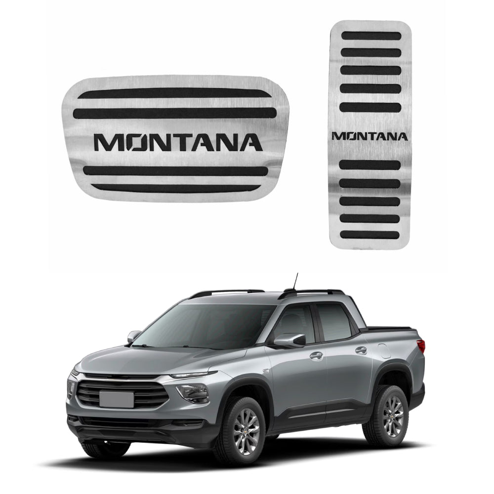 Pedaleira em Aço Inox Chevrolet Montana