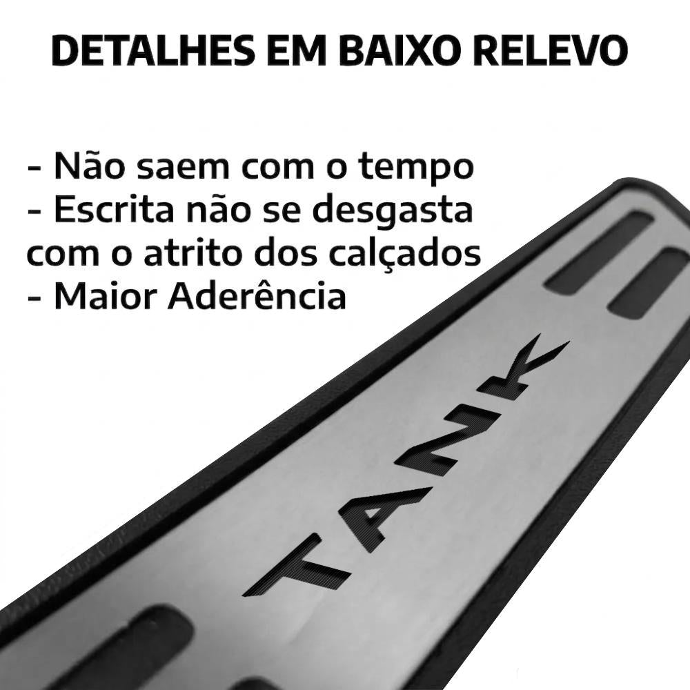 Kit soleira baixo relevo Tank 300 em aço inox