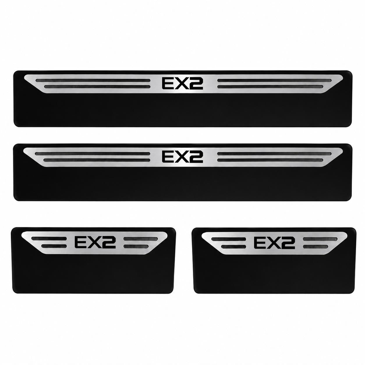 Kit soleira baixo relevo EX2 em aço inox