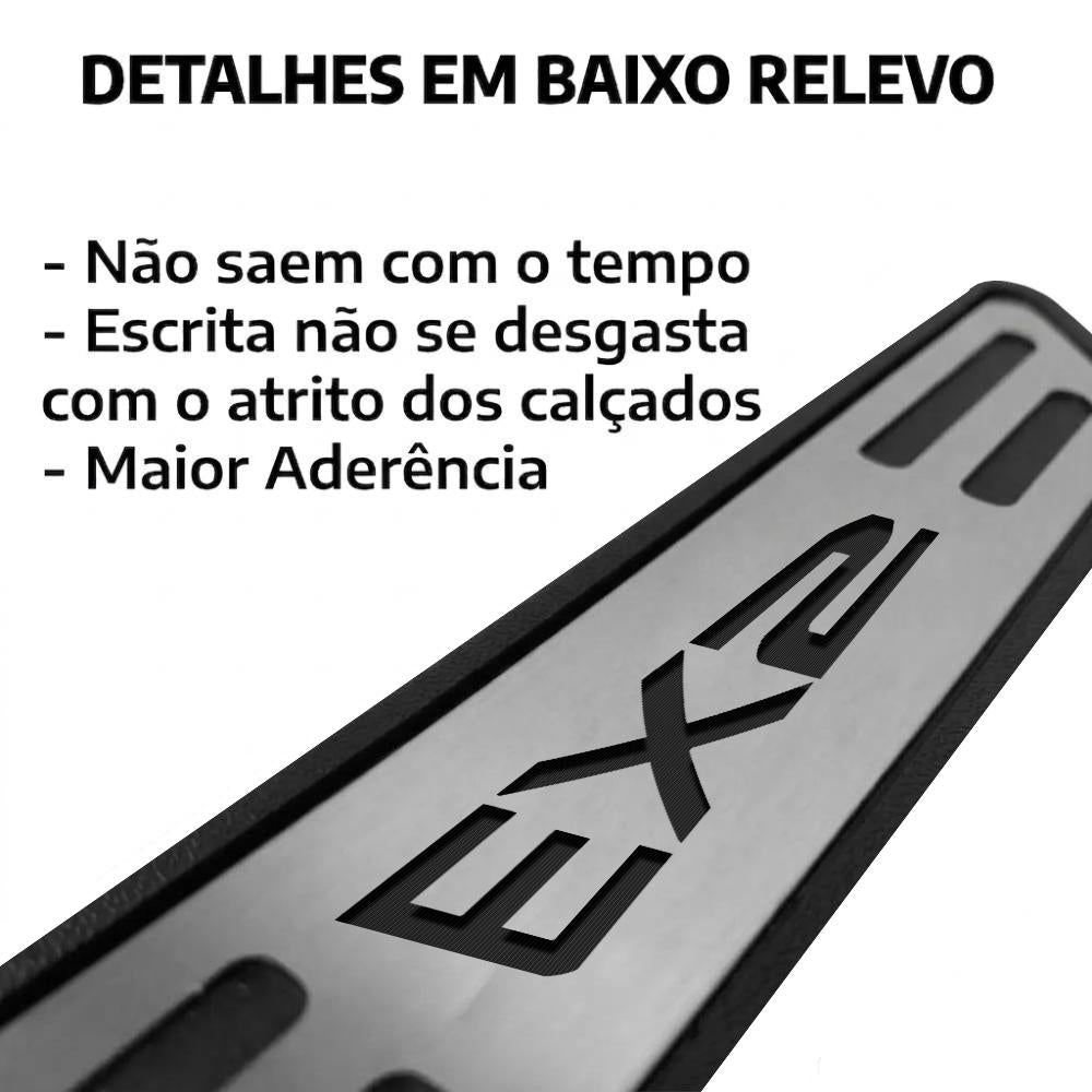 Kit soleira baixo relevo EX2 em aço inox