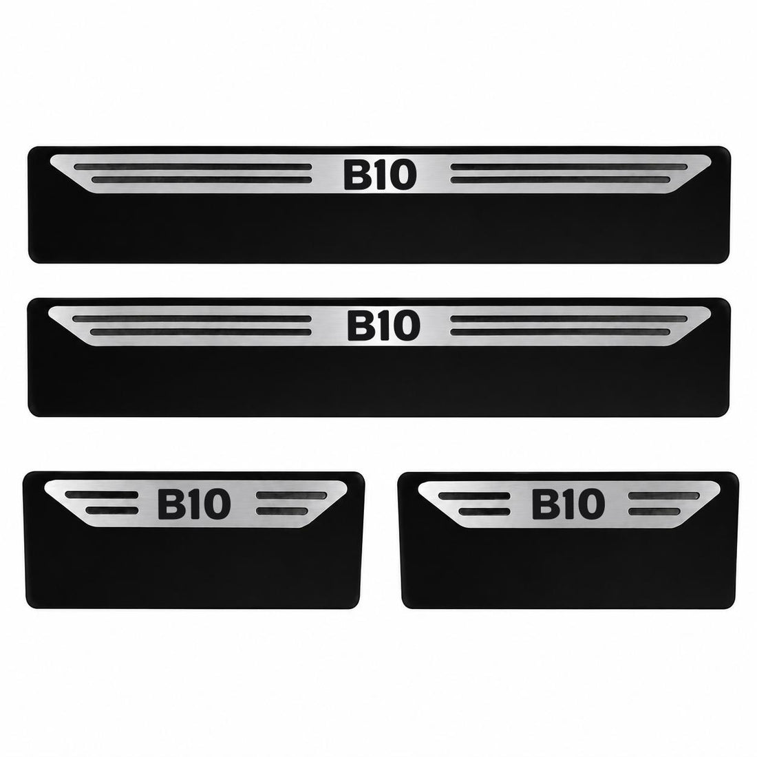Kit soleira baixo relevo B10 em aço inox