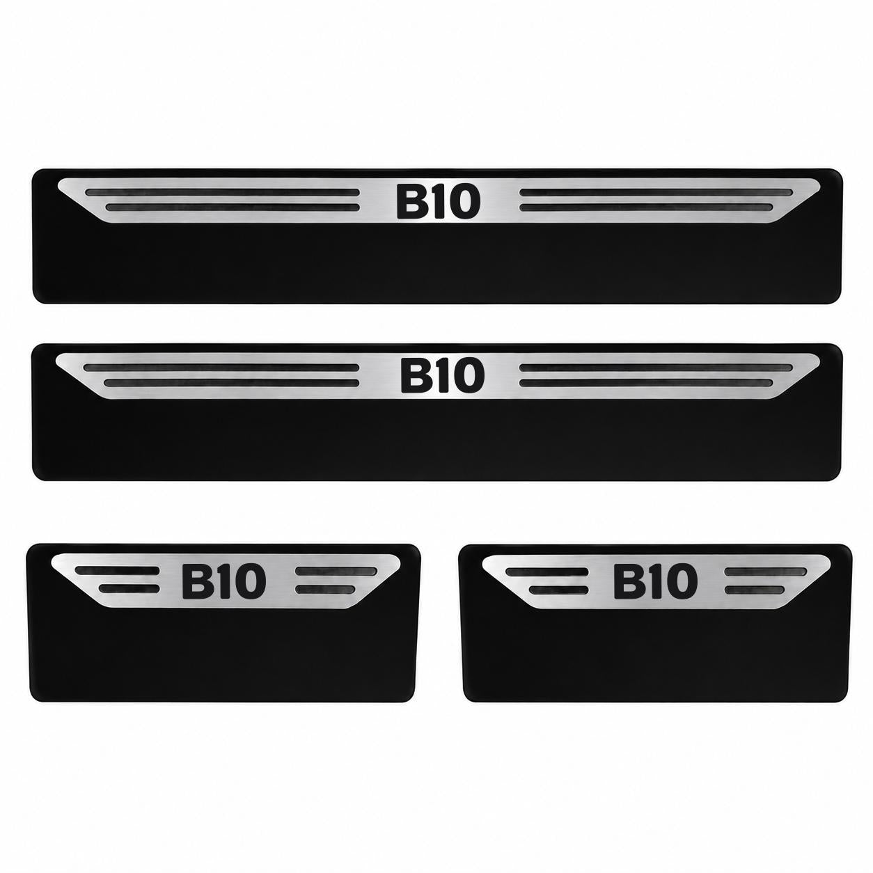 Kit soleira baixo relevo B10 em aço inox