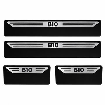Kit soleira baixo relevo B10 em aço inox