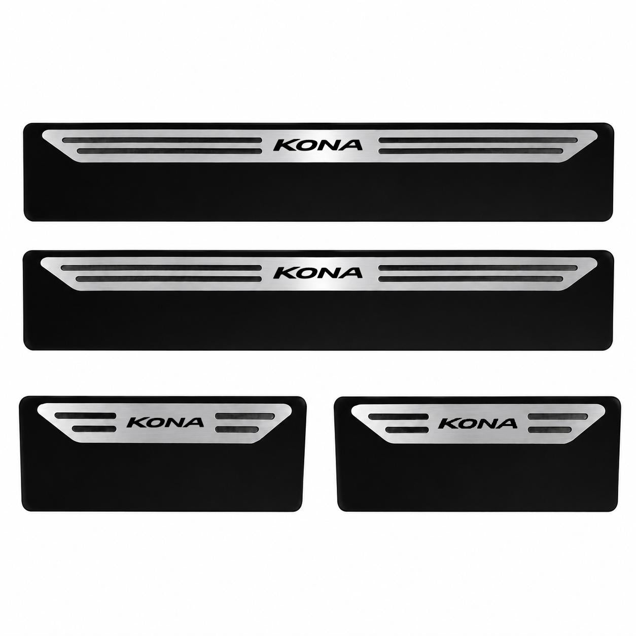Kit soleira baixo relevo KONA em aço inox