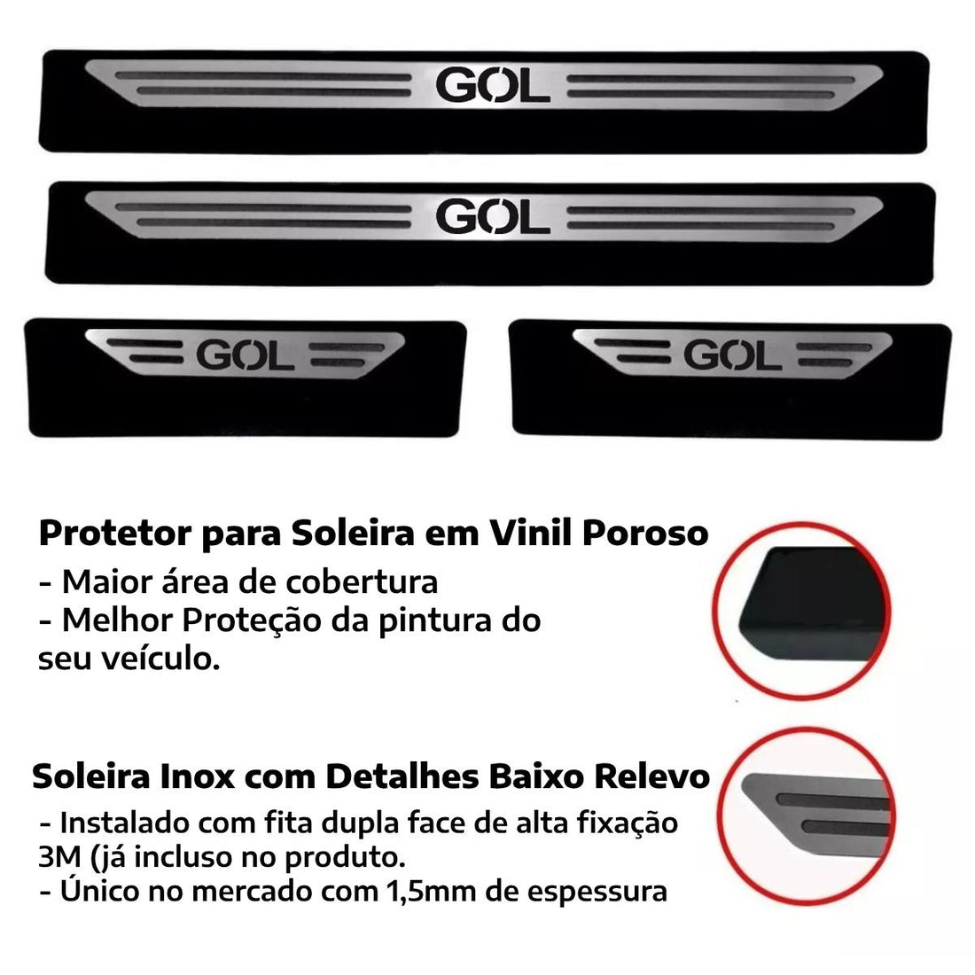 Soleira baixo relevo Volkswagen Gol
