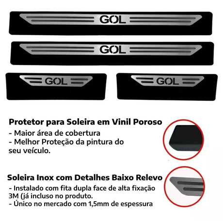 Soleira baixo relevo Volkswagen Gol