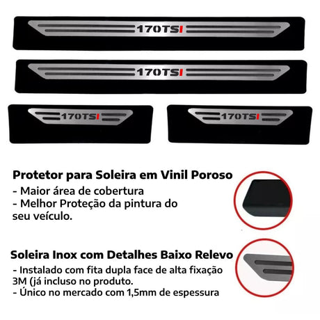 Soleira baixo relevo Volkswagen 170 TSI