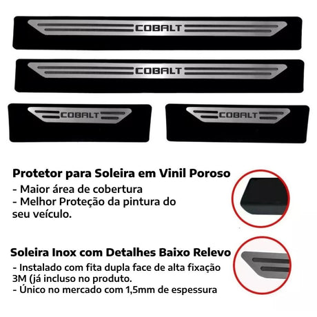 Soleira baixo relevo Chevrolet Cobalt