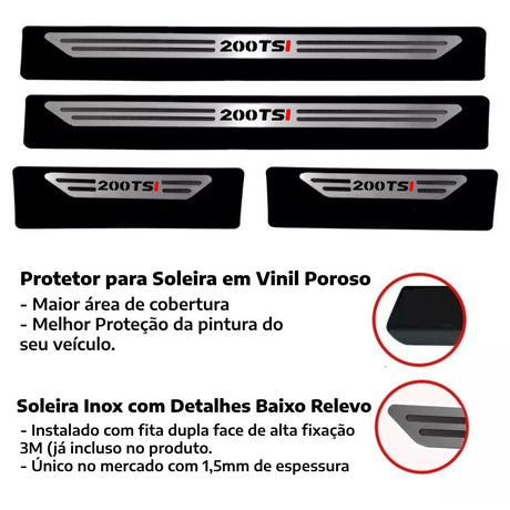 Soleira baixo relevo Volkswagen 200 TSI
