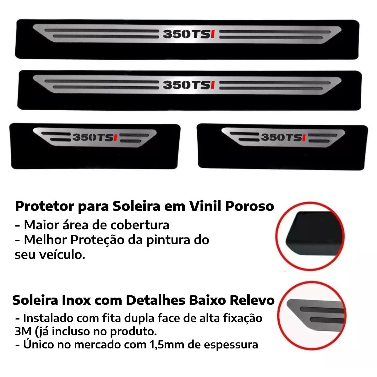 Soleira baixo relevo Volkswagen 350 TSI