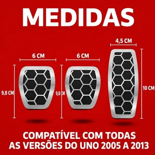 Kit Grade Cinza Com Emblema Cromado e Pedaleira e Soleiras Urban em Inox Fiat Uno Mille 05 a 13