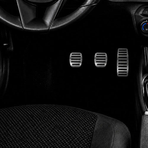 Kit Grade Preta Sem Emblema e Pedaleira Lisa e Soleiras Lisas em Inox Fiat Uno Mille 05 a 13