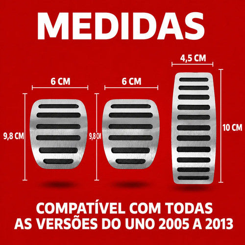 Kit Grade Preta Sem Emblema e Pedaleira Lisa e Soleiras Lisas em Inox Fiat Uno Mille 05 a 13