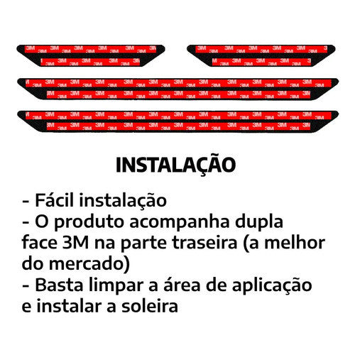Kit Grade Preta Sem Emblema e Descanso Liso e Soleiras Lisas em Inox Fiat Uno Mille 05 a 13
